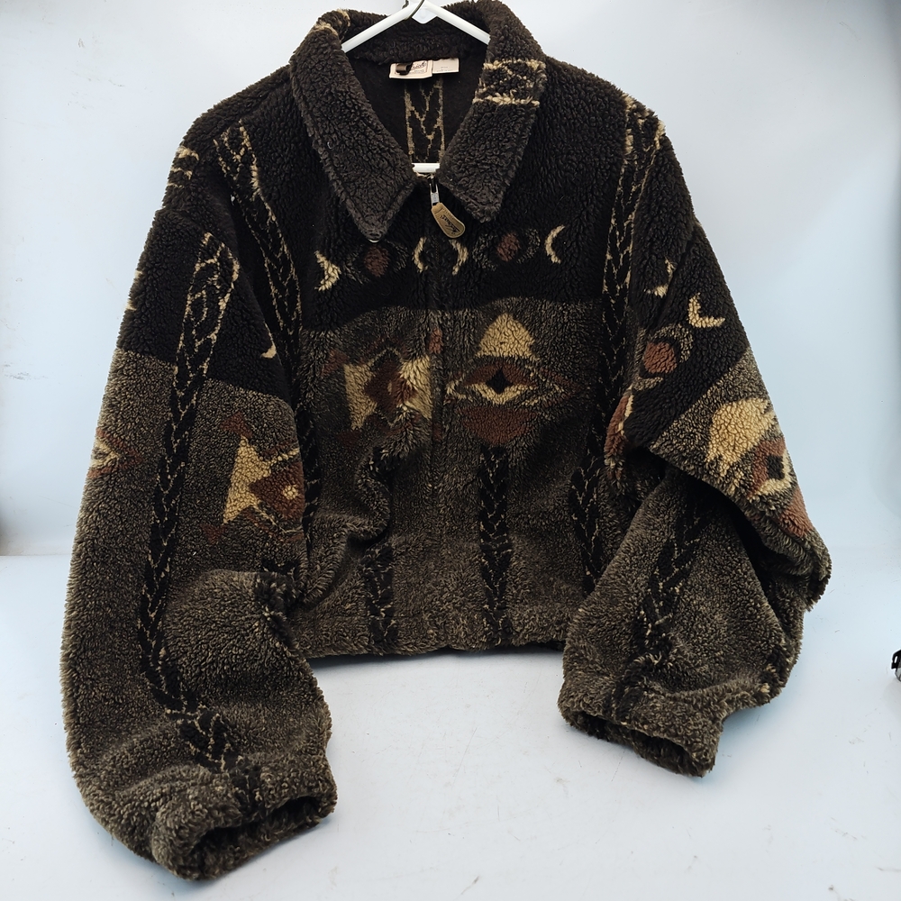 Woolrich Brown Patterned Bomber Jacket